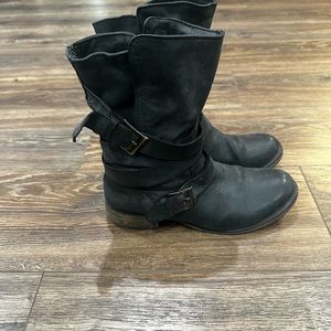Steve Madden double buckle motorcycle boot